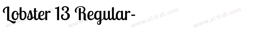 Lobster 13 Regular字体转换
